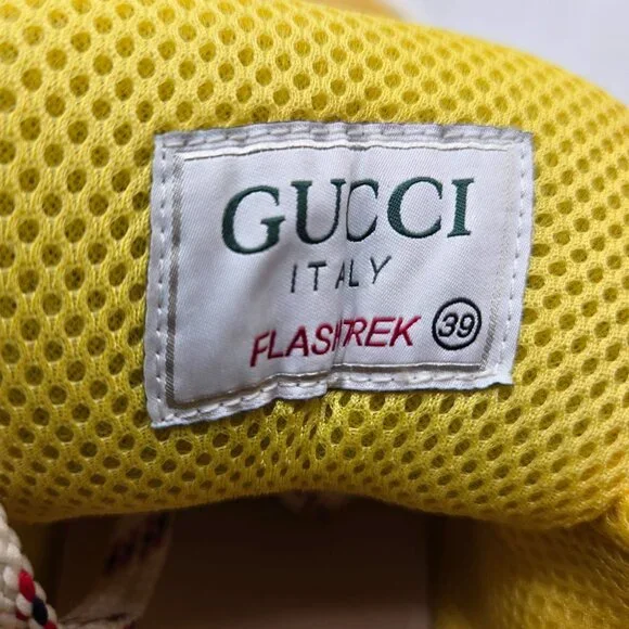 Gucci Journey Flashtrek Crystal Sneakers Jewel Chunky Sole Pink/Yellow/White - Picture 7 of 14